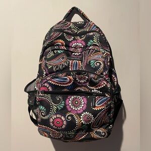 VERA BRADLEY Lighten Up Essential Backpack Bandana Swirl Pattern Computer Bag
